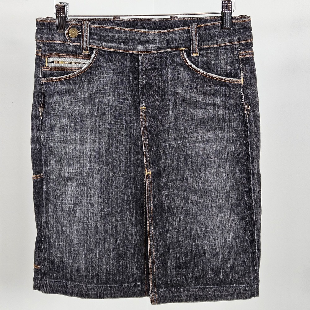 Citizens of Humanity Denim Mini Skirt Womens 24 Faded Black Utility Carpenter